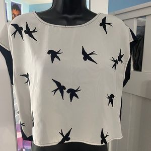 Black and white crop top